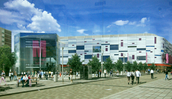 Artist's impression of buildings on the former Free Linrary site June 2010`